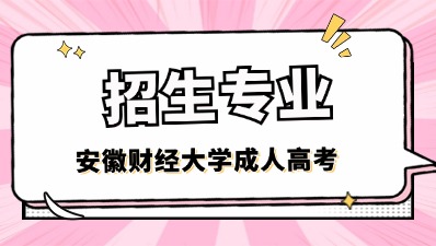 2024年安徽财经大学成考招生专业