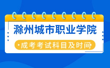 滁州城市职业学院成考考试科目